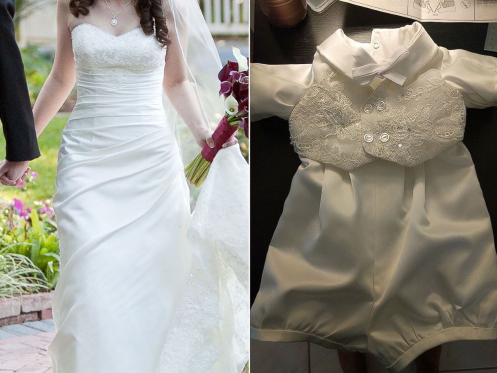 christening dress from wedding dress