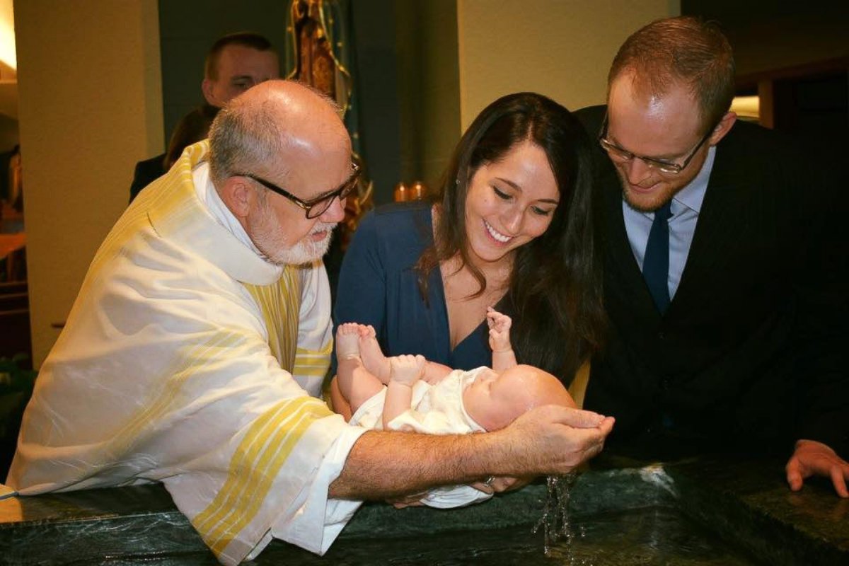 PHOTO: Emily Walsh turned her friend Shayna Sexton's 2010 wedding gown into a baptism outfit for Sexton's firstborn son, Bennett.