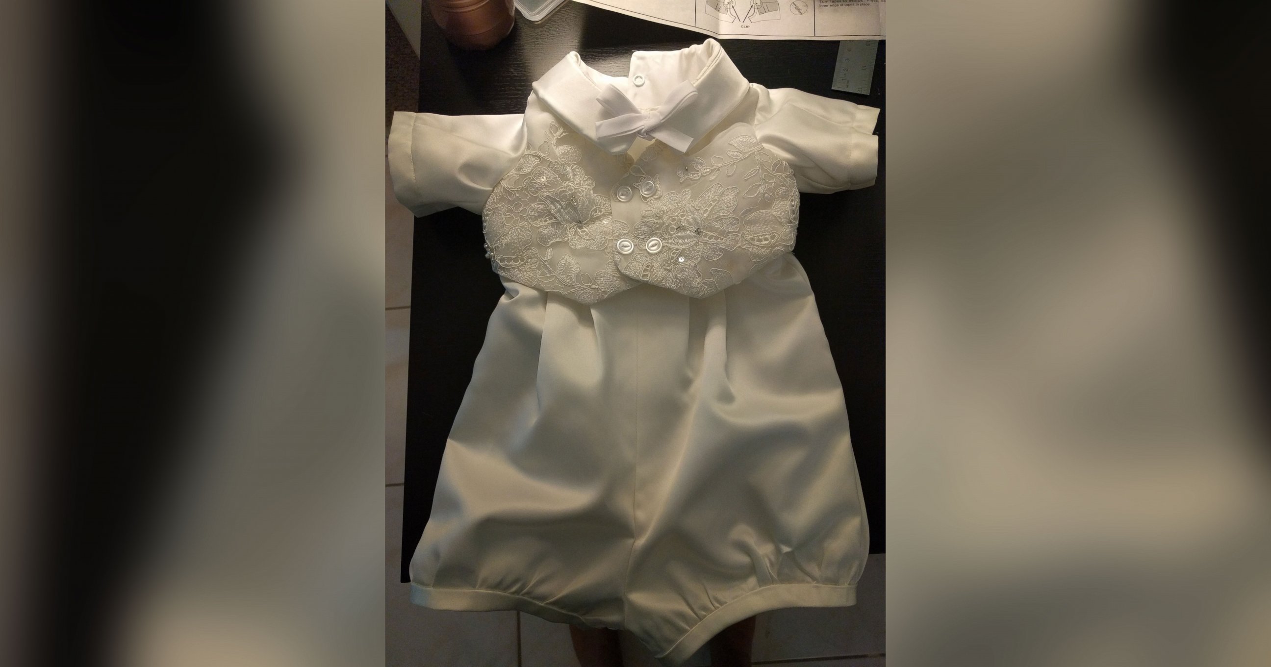 Woman turns friend's wedding gown into baby's baptism outfit - ABC News
