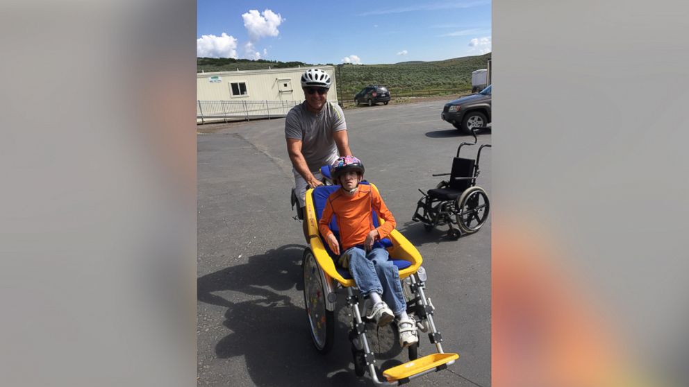 PHOTO: Chad Cloward, of Scottsdale, Arizona, and his special needs son Dallan celebrated his 30th birthday by hiking.