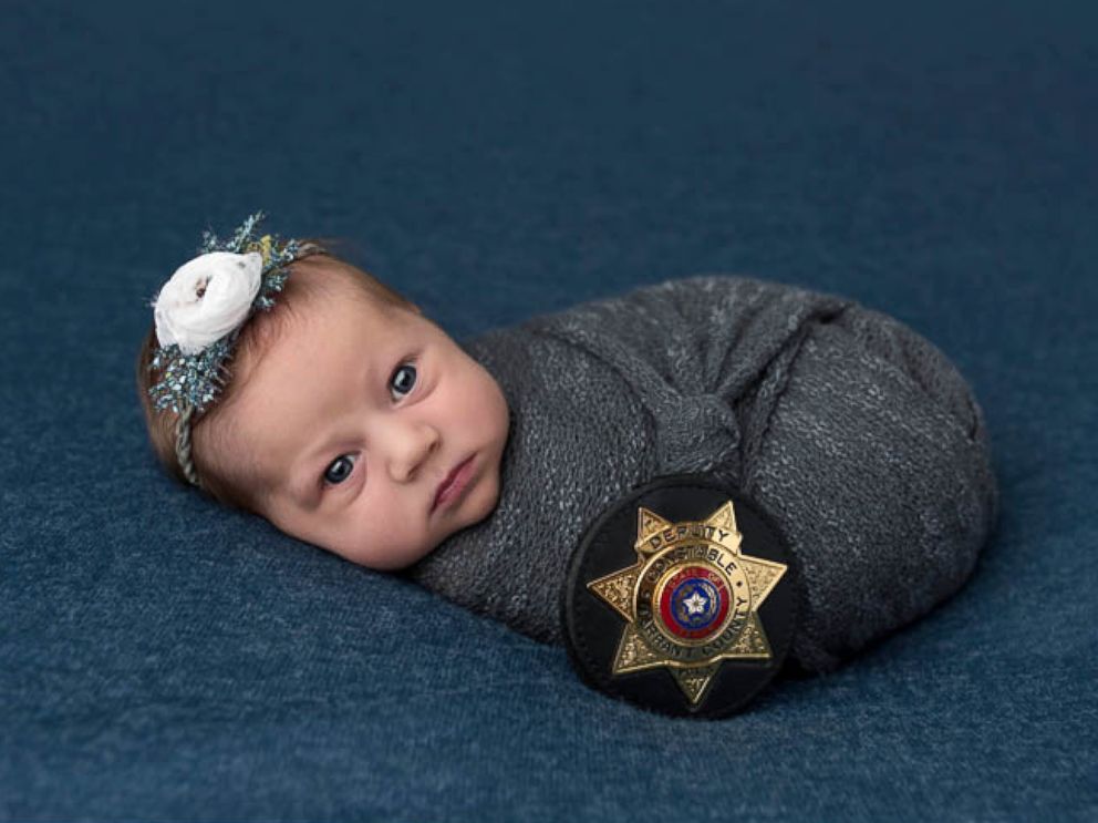 PHOTO: Evelyn Joy Deborah Hall was born on July 18 in Texas after Officer Mark Diebold of the Tarrant County police helped deliver the newborn for parents Destiny and Caleb Hall of Granbury, Texas, after Destiny went into labor en route to the hospital. 