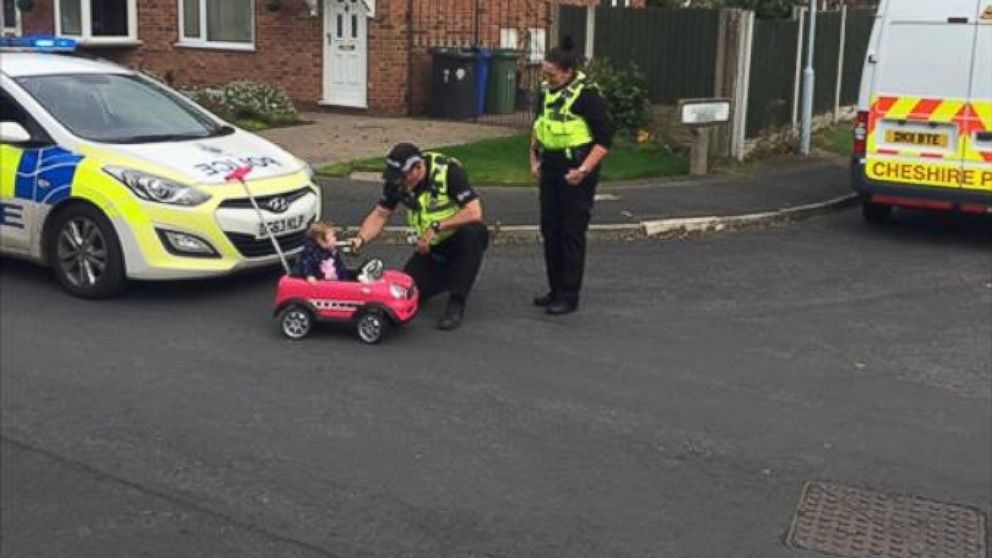 UK Police Jokingly 'Breathalyze' Toddler for 'Suspicious' Driving in  Adorable Photo - ABC News