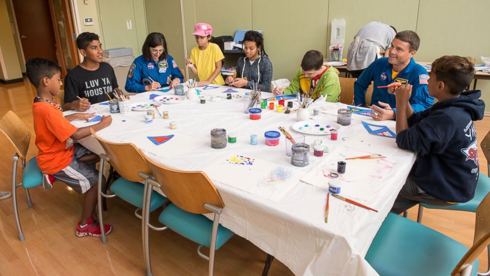 PHOTO: Through the Space Suit Art Project, hundreds of children from hospitals around the world are getting the opportunity to paint art pieces that are later stitched together to create colorful space suits for astronauts. 