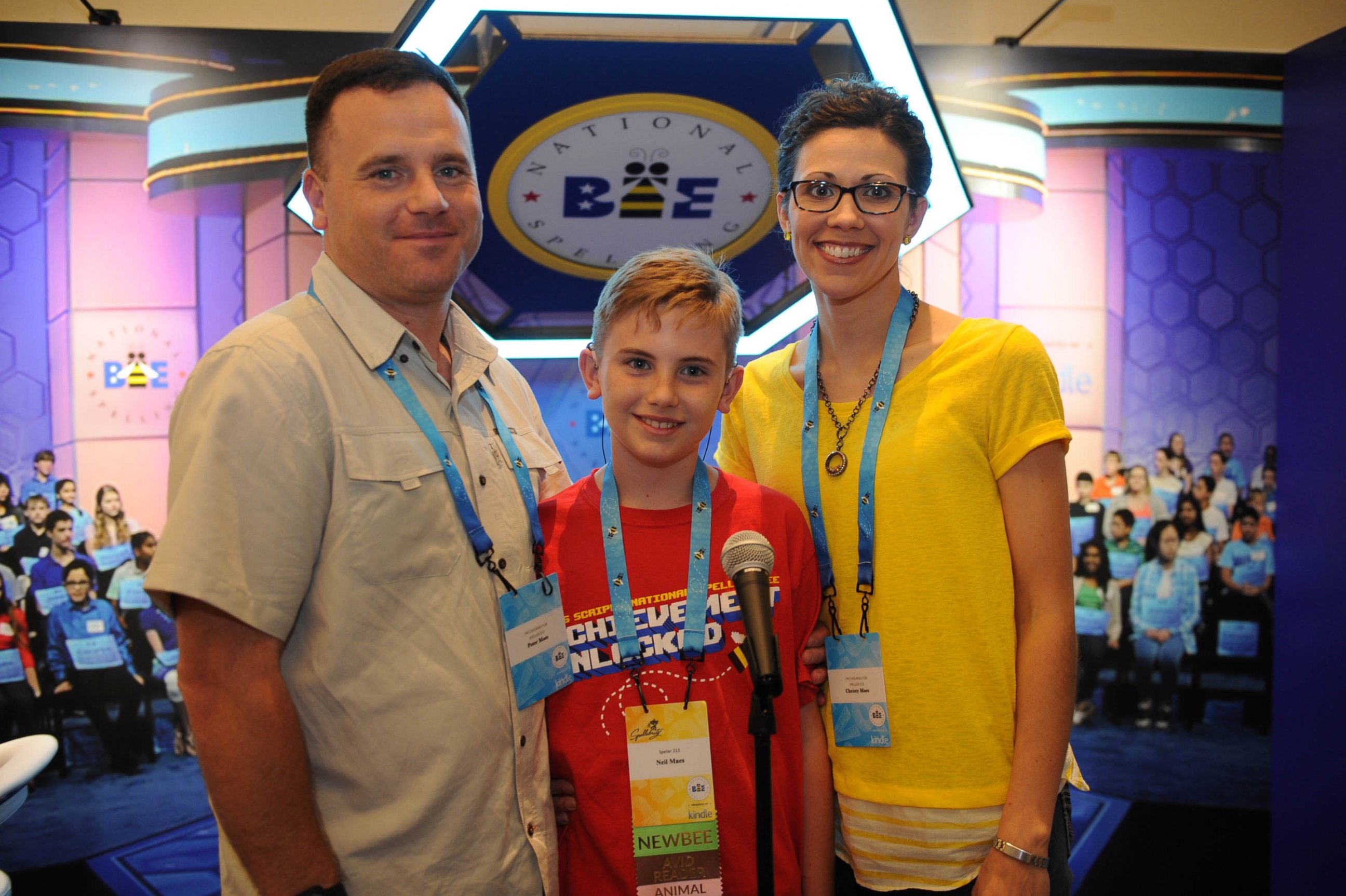 PHOTO: Neil photographed with his parents, Peter and Christy Maes.