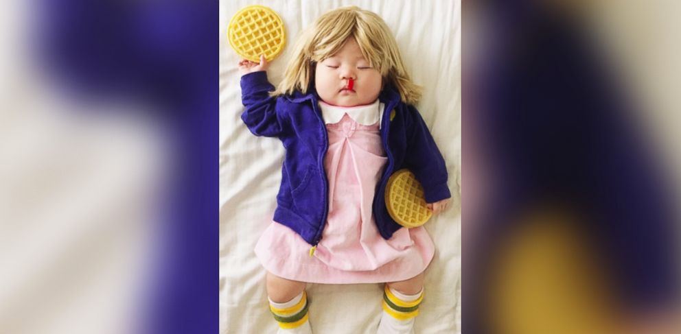 PHOTO: Photographer Laura Izumikawa dresses up her 4-month-old daughter while she takes naps. 