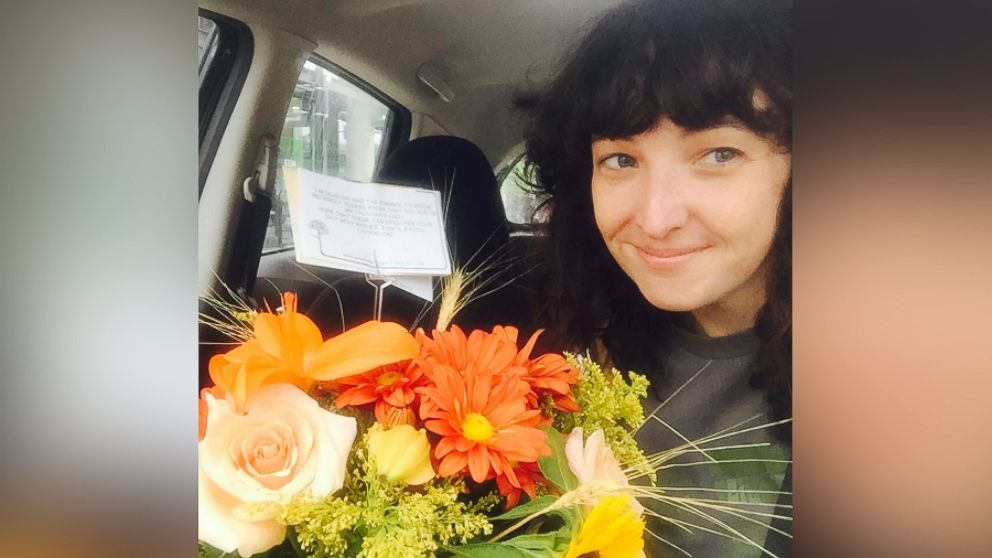 Christina Grady received flowers from a Capital One representative after her card was shut down for buying furniture after moving out of her ex-fiancee's apartment.