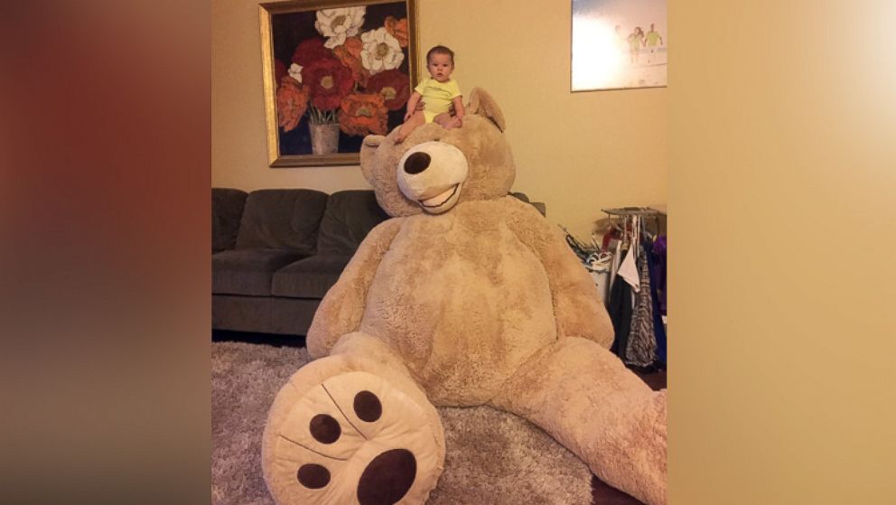 PHOTO: Grandfather buys gigantic teddy bear for his 5-month-old granddaughter, Maddie.