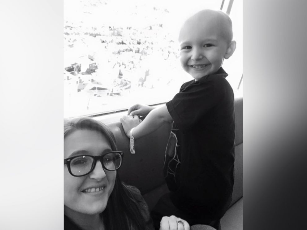 PHOTO: Cooper Evens, 3, of Somerset, Pennsylvania, photographed with his mom, Kayla, was diagnosed with Burkitt lymphoma on Jan. 21. 
