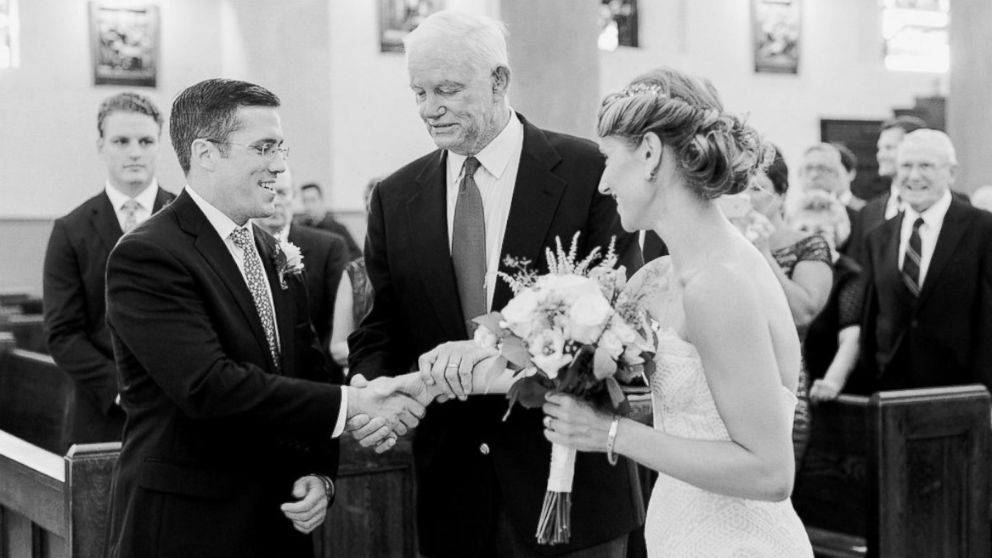 PHOTO: Jeni and Paul Maenner married on August 6 in Swissvale, Pennsylvania. Jeni was escorted down the aisle by Arthur "Tom" Thomas of New Jersey, who received her father's donated heart in 2006. 
