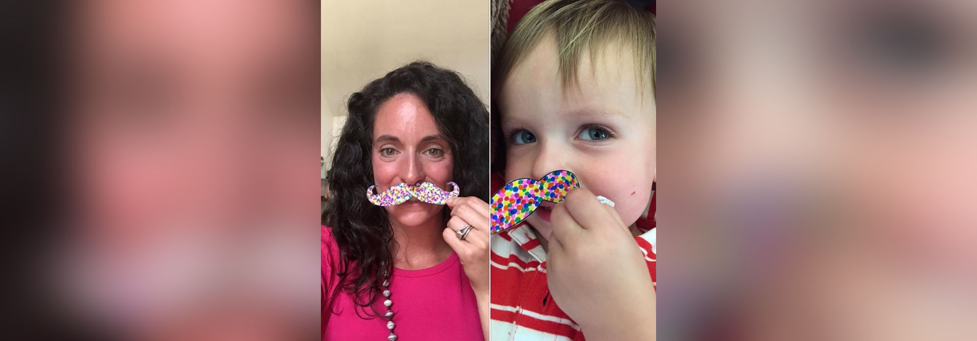 PHOTO: Ashley Diette from Chesapeake, Va. and her son Ethan. She entered a mustache design to the #RocTheStache contest.