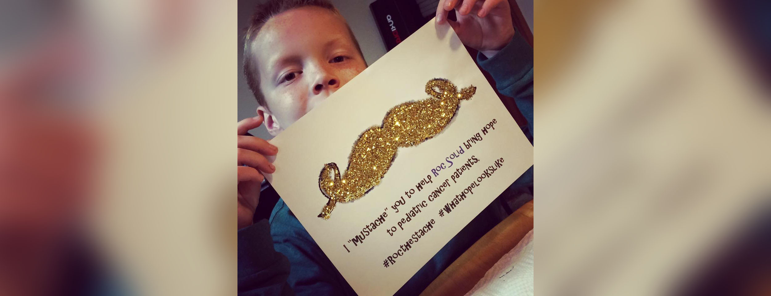PHOTO: Andrew Jebson, from Chesapeake, Va., is currently fighting Leukemia. He entered his mustache design to the #RocTheStache contest.