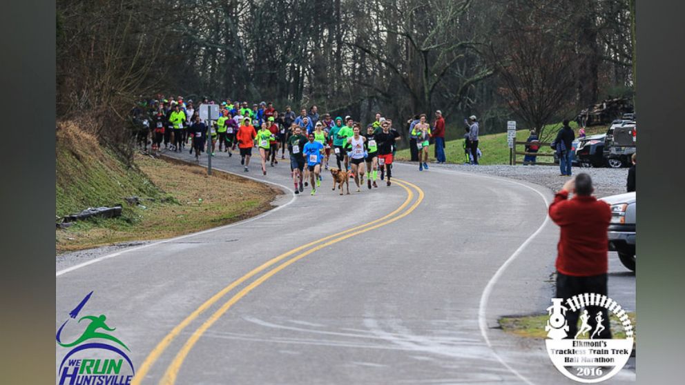 PHOTO: Ludivine the dog raced to a seventh-place finish in a half marathon in Elkmont, Alabama.