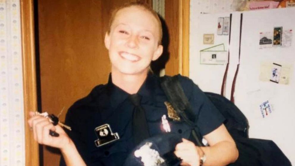 Merri McGregor, 39, of Harrison Township, Michigan seen in this photo dated September 1998 on her first night working for the Detroit Police Department. 