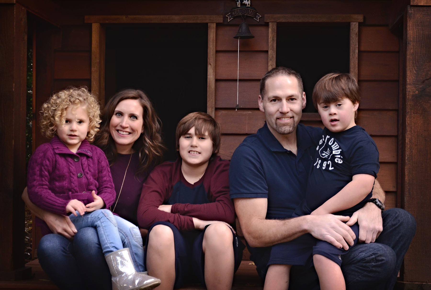 PHOTO: Jennifer Engele, 40, of Langley, British Columbia, photographed with her husband Ash Engele, 43, and their children, Harper, 4,Rowen, 10, and Sawyer, 8.