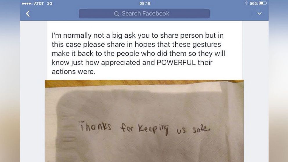 Captain Rance Quinn received an anonymous note from a teenager two weeks ago while dining in a Kansas City Chili's restaurant. 