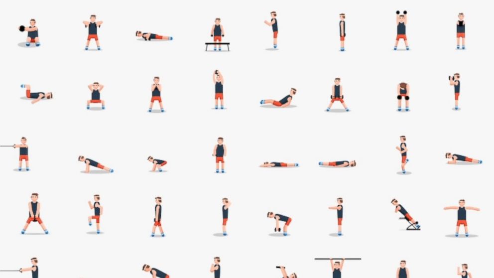 7 Daily Moves, a fitness app, has put all your workout moves into GIFs.