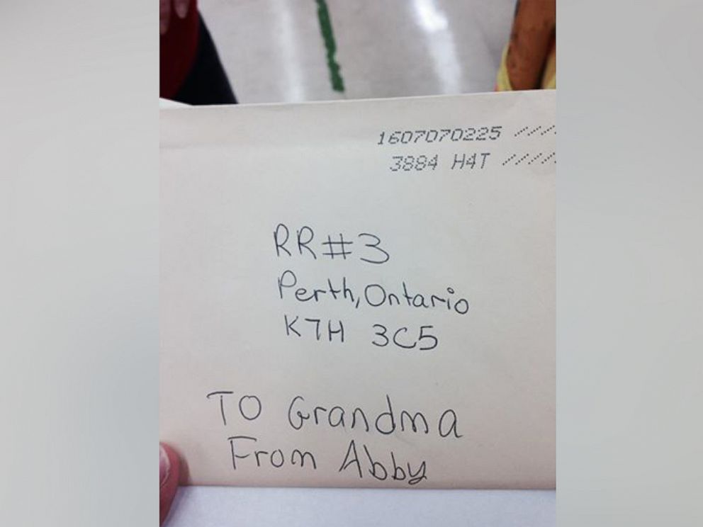 PHOTO: With the help of the Internet, Canadian postal worker Natasha Villeneuve delivered a camper's letter to her grandmother, despite missing address information.