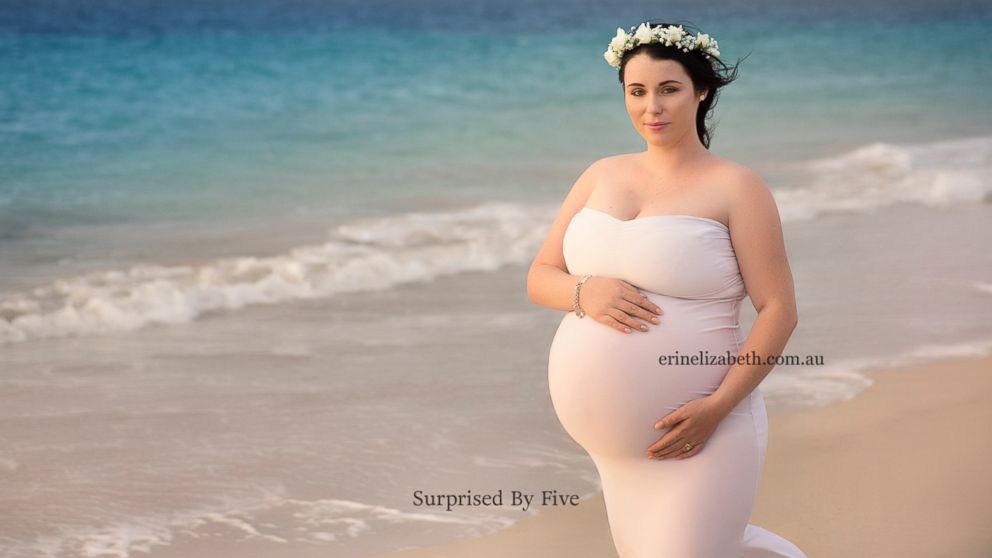 PHOTO:Tucci photographed during her pregnancy with the five babies. 