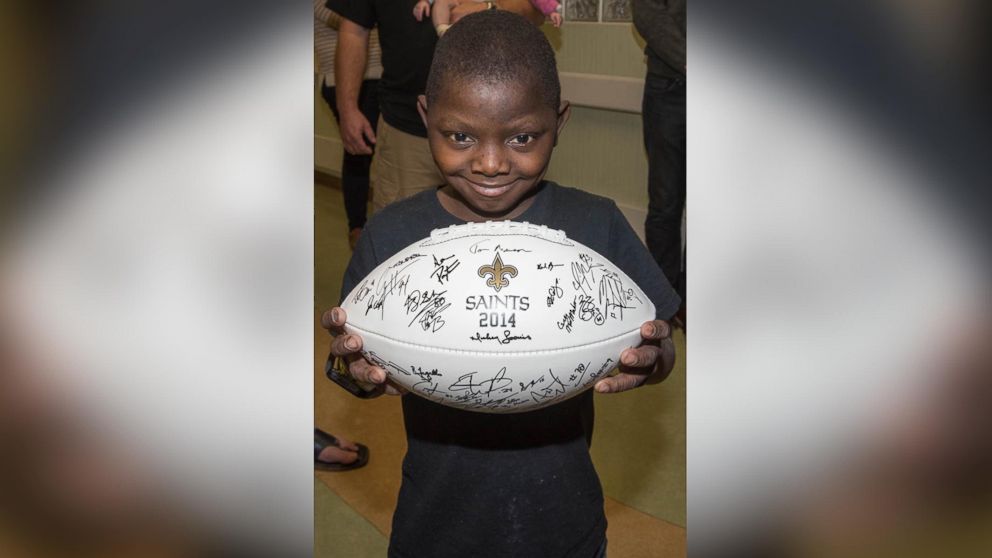PHOTO: New Orleans Saints super fan Jarrius Robertson, 14, is living with chronic liver disease. 