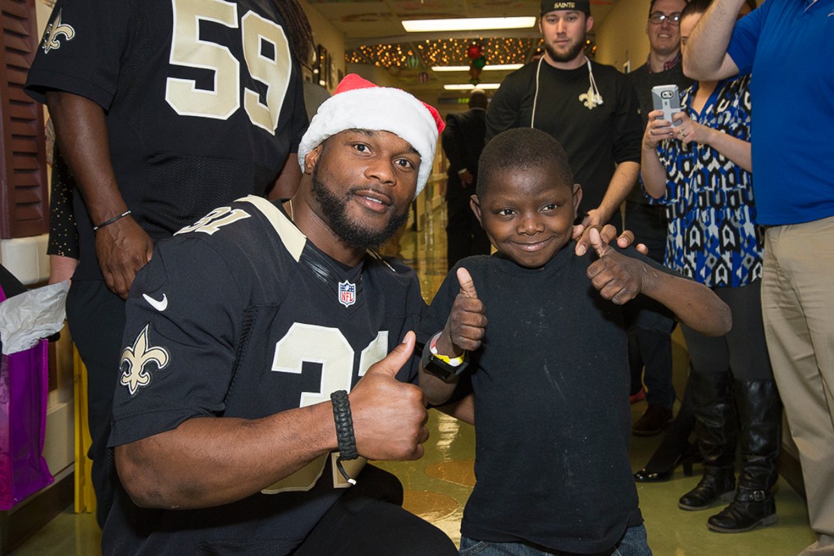 PHOTO: New Orleans Saints super fan Jarrius Robertson, 14, is living with chronic liver disease. 