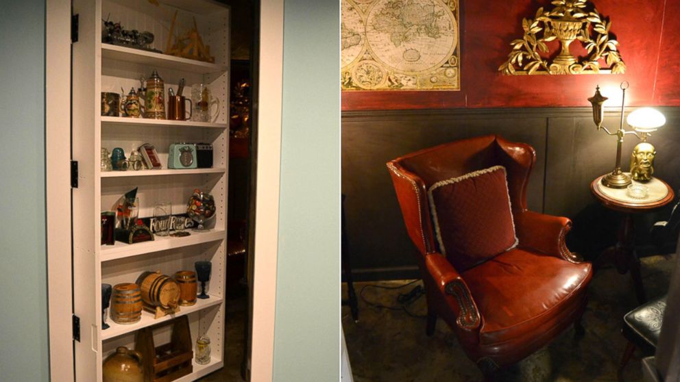 In an undated photo, Connor Chambers, of Louisville, Kentucky, built a secret "smoking room" in his home.