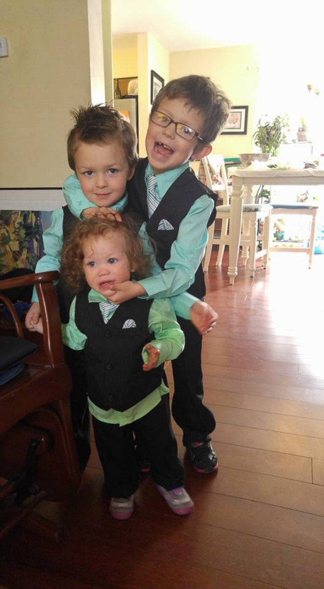 PHOTO: Silas seen with his brother, Caelan, 4, and sister Magnolia, 1, in an undated photo. 