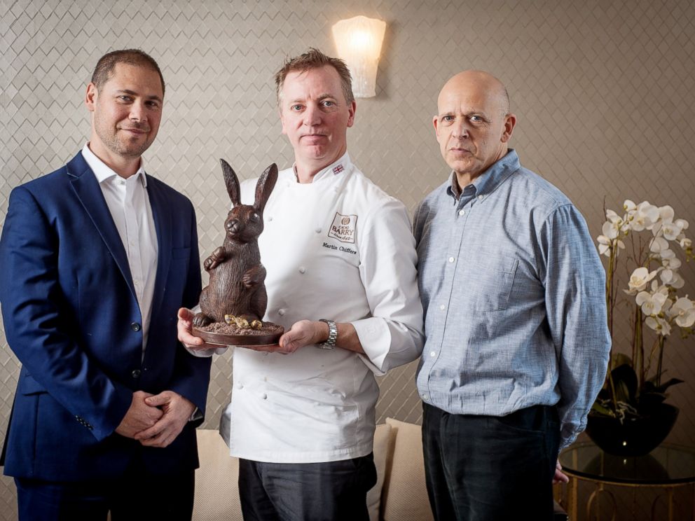 PHOTO:  From left: Tobias Kormind (77 Diamonds), Martin Chiffers, and Marcel Knobil (VeryFirstTo) with their extravagant creation.