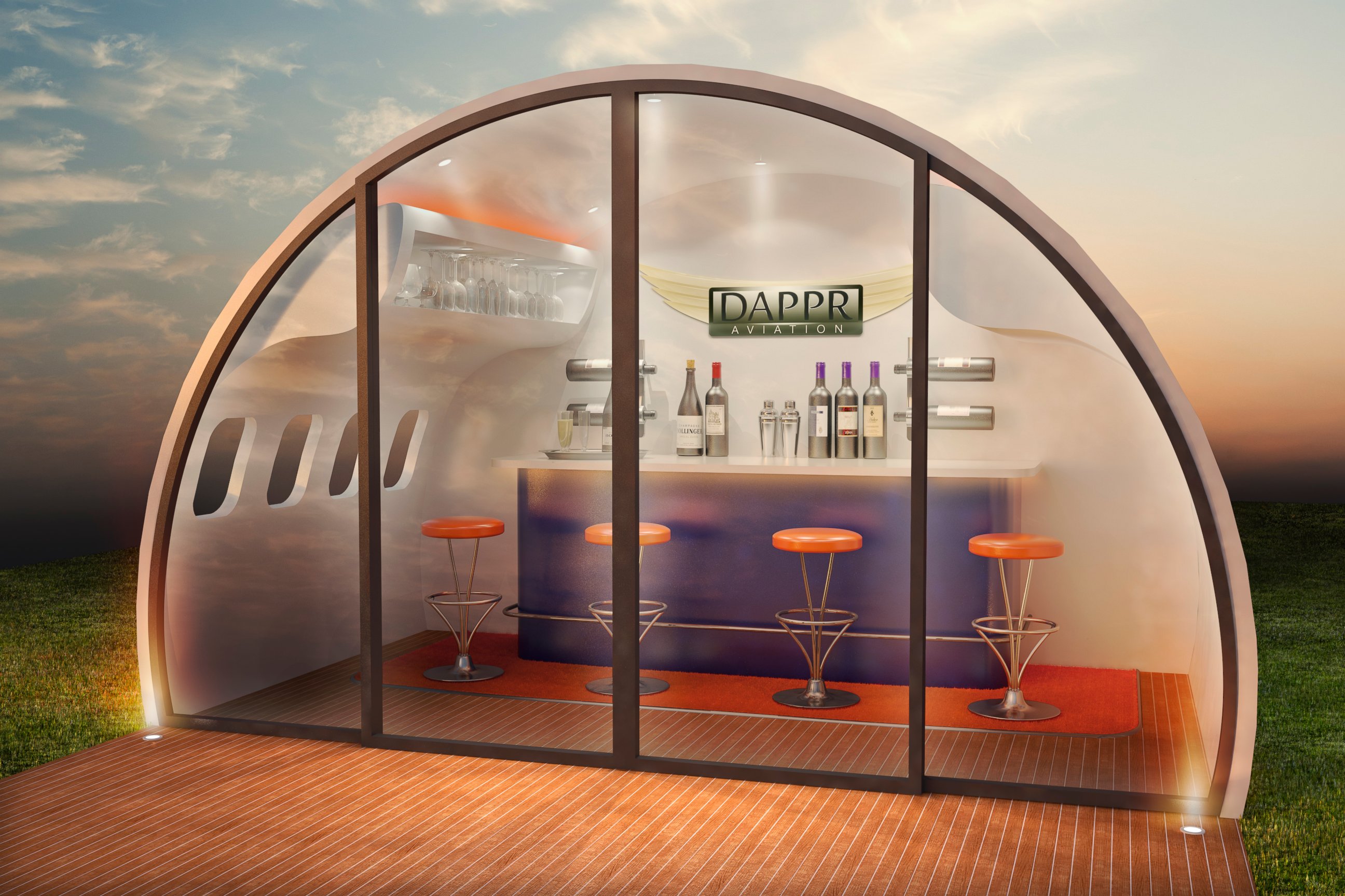 PHOTO: DappR's Aeropods are made from repurposed Airbus A320 airliners. 