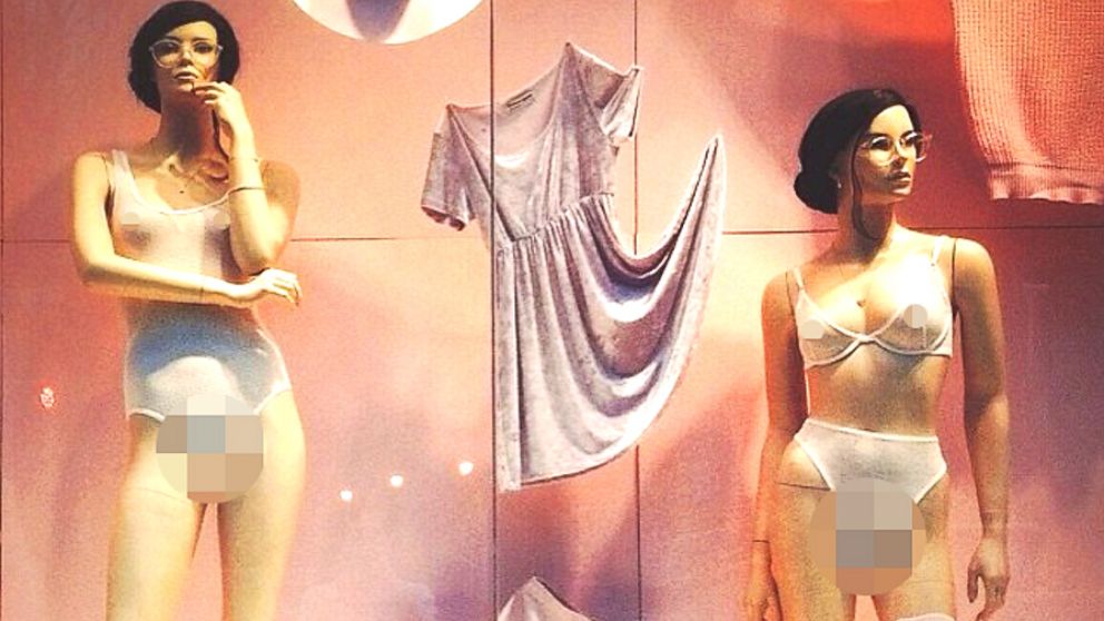 PHOTO: American Apparel's new Valentine's Day window displays in New York, posted to their New York Instagram account, Jan. 16, 2014.