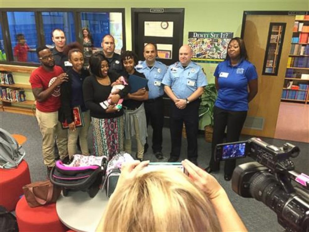 PHOTO: Twin sisters Nykiaya Williams-Brown and Nykailyn Williams-Brown, both 13, of Rock Hill, South Carolina, received "911 Hero Awards" after helping their mother, Marquita Gales, when she unexpectedly went into labor on Sept. 8.