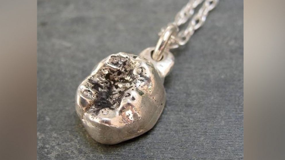 PHOTO: This baby tooth necklace is sterling silver and sold on Etsy for $74.99.