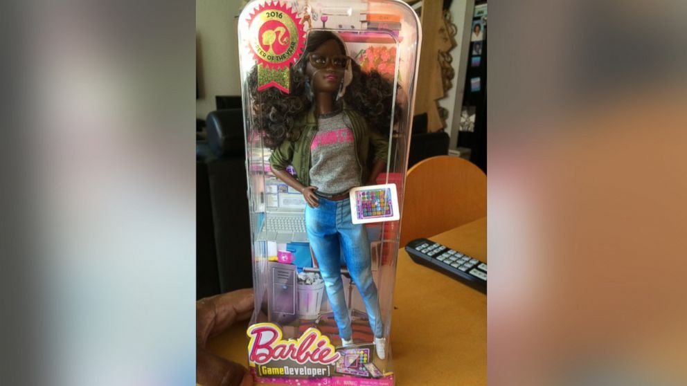 PHOTO: When Marcus Montgomery's wife Lisette could only find the Game Developer Barbie in one skin tone, he made his own to gift her.