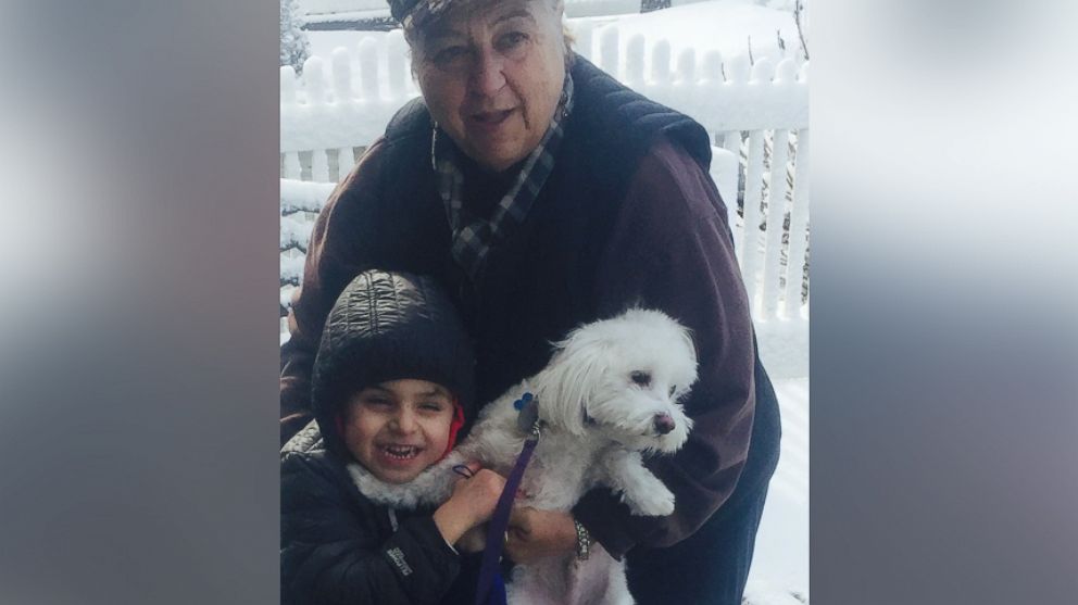 PHOTO:Roman photographed with his grandmother and Charlie on Feb. 5, the day before the dog went missing.  