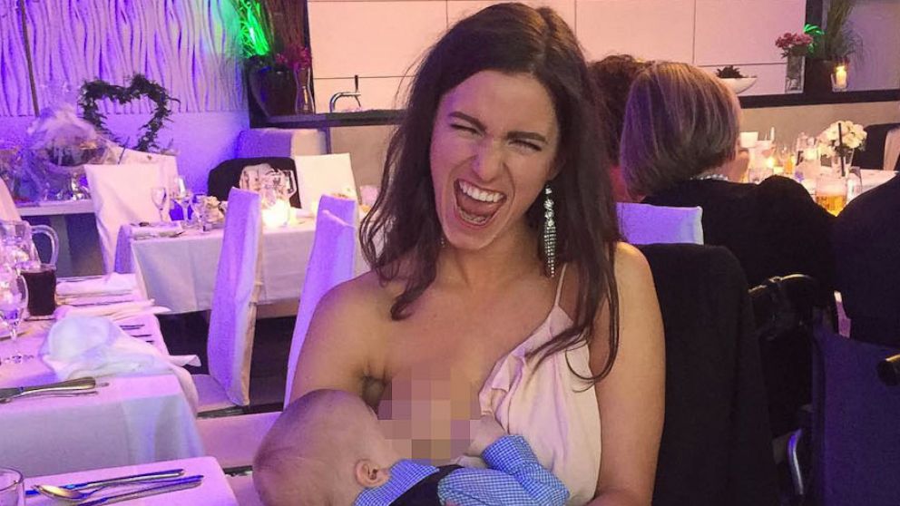 This photo of Naomi Jael Covert feeding her 10-month-old son Anthony "TJ" Covert Jr. at a wedding in her native Germany has gone viral.
