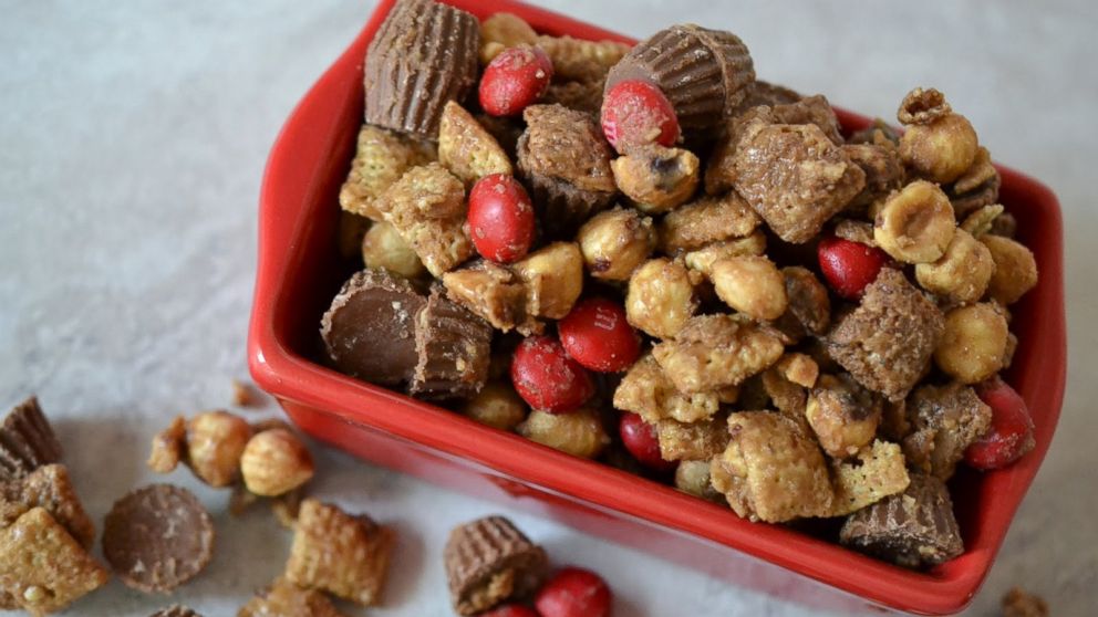 PHOTO:Buckeye Chex Mix recipe found on Glued to My Crafts Blog. 