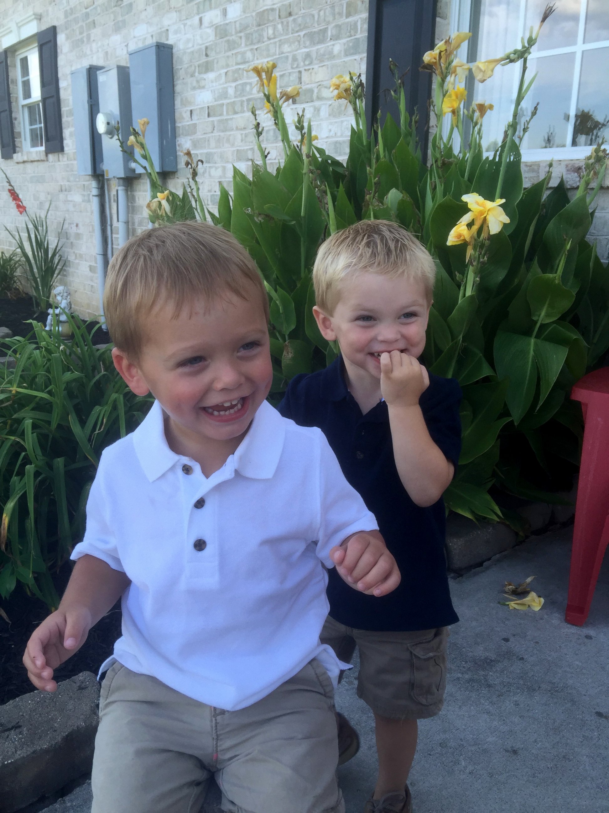 PHOTO: Culley's son Calen, 2, photographed with Laitkep's son Ace, 2. 