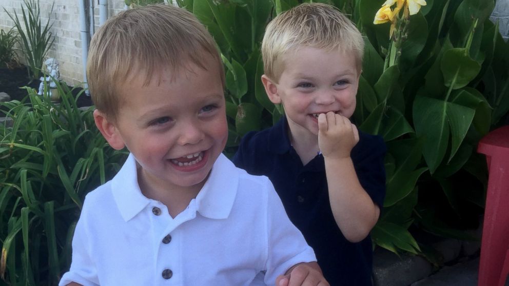 PHOTO: Culley's son Calen, 2, photographed with Laitkep's son Ace, 2. 