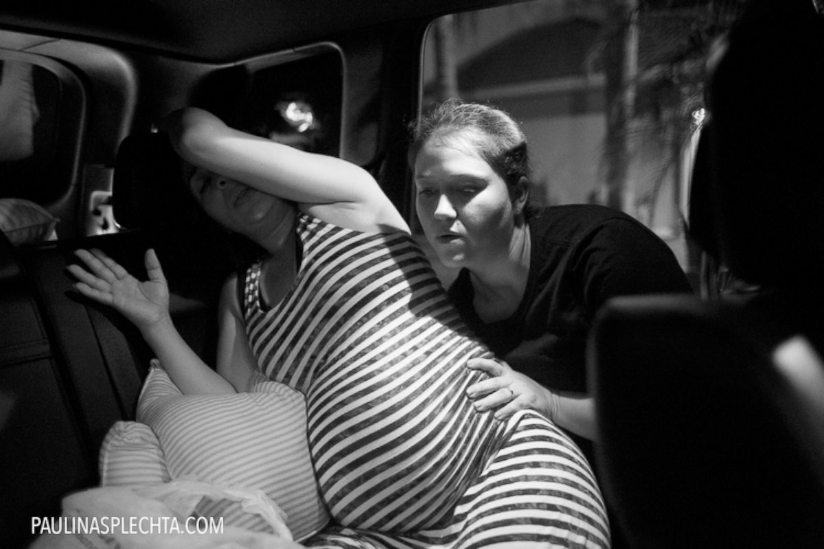 PHOTO: Paula D'Amore's doula Lindsey Ripley helped her deliver her daughter in the car.