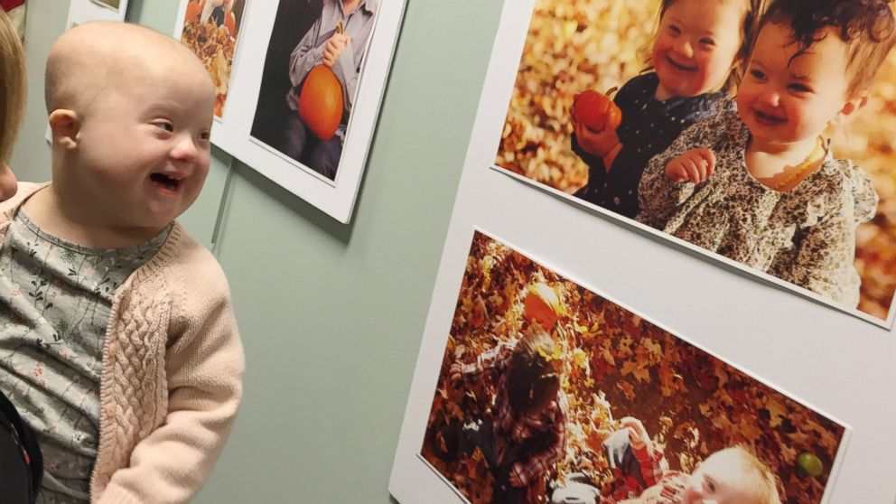 Celia Furtado was thrilled to see a photo of herself at a gallery event for Down Syndrome Awareness Month.