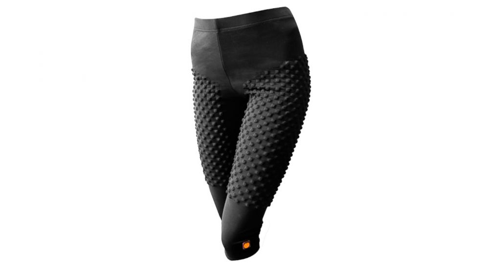 A new leggings product called "Cellulite Crusher" claims to diminish cellulite through the use of wooden beads woven in the fabric.