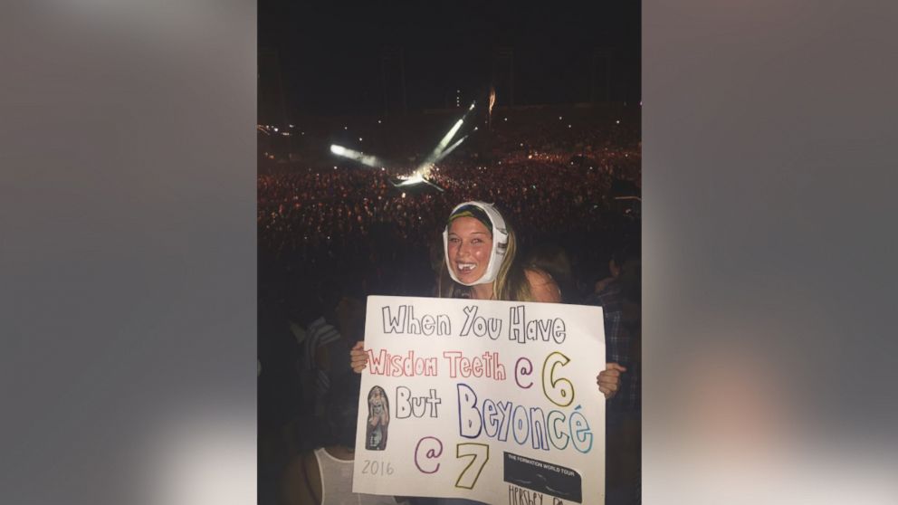 Chelsey Bunner, 16, had her wisdom teeth pulled June 10 and attended Beyonce's Formation World Tour two days later in Hershey, Pa.