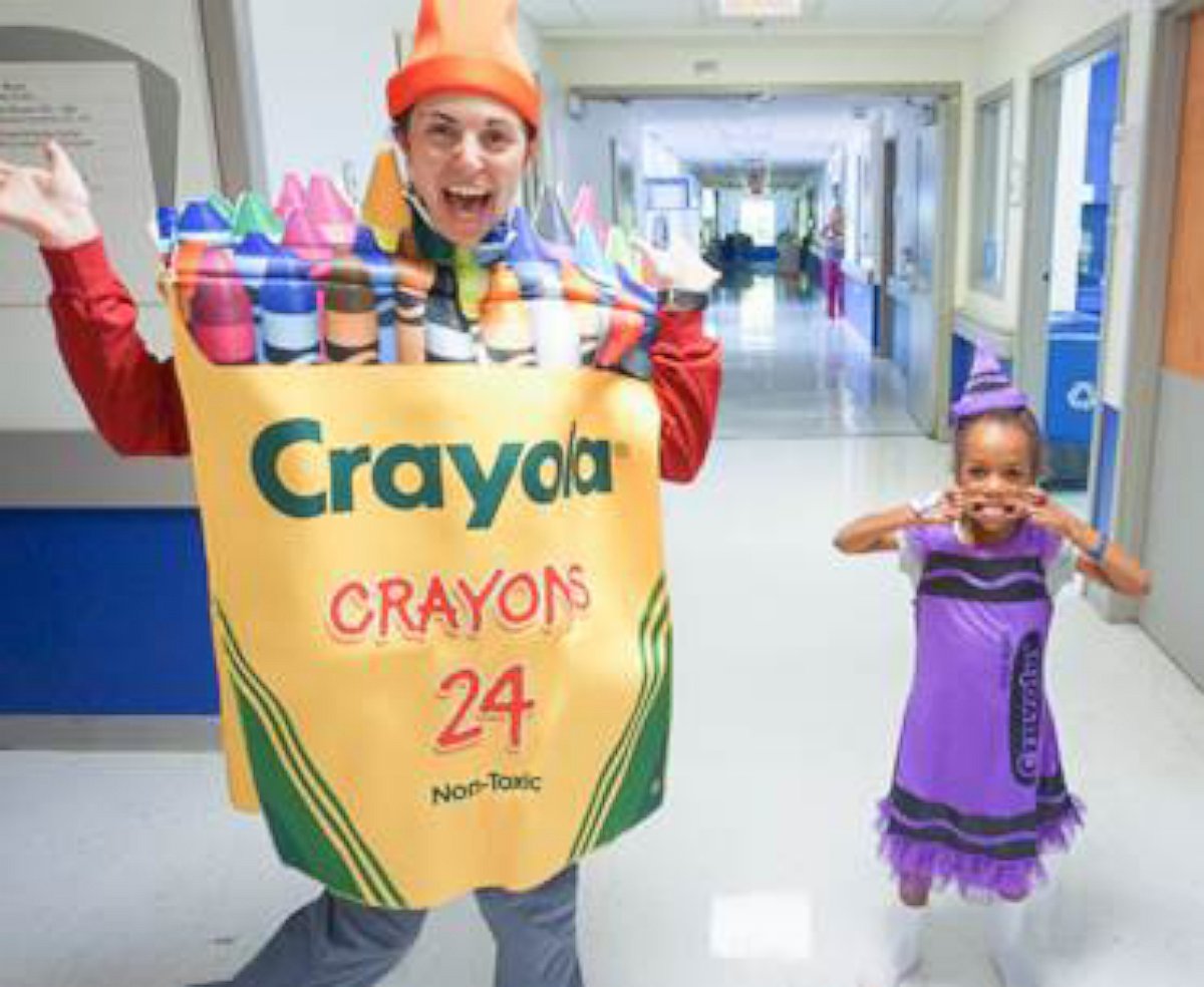 PHOTO: Gabrielle, a 5-year-old patient, and her nurse Megan aren't afraid to color outside the lines and get a little silly.