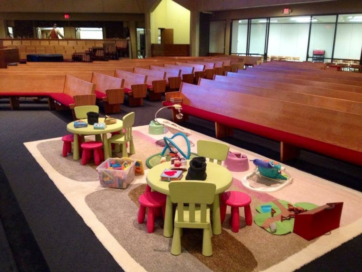 PHOTO: One church in Minnesota has a creative way to keep kids occupied during services: a "prayground." 