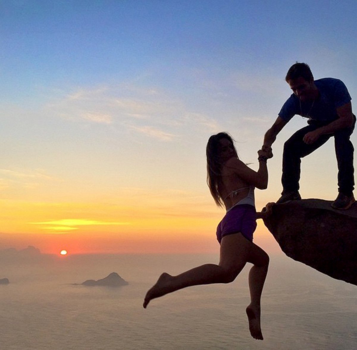 PHOTO: The cliff's location is Pedra da Gavea, Rio de Janeiro Brazil.
