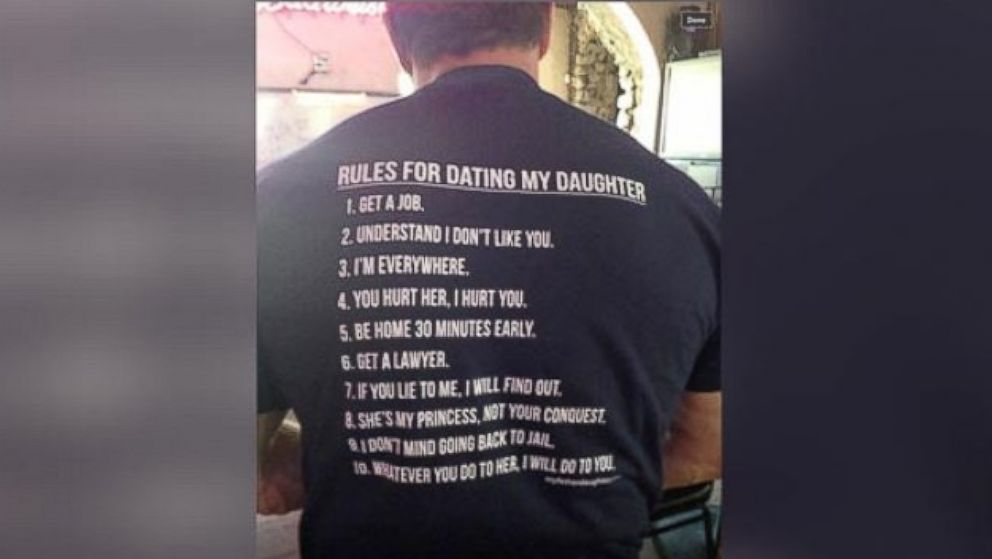 PHOTO: A shirt that reads "Rules For Dating My Daughter," sold by the "My Father Daughter Store."