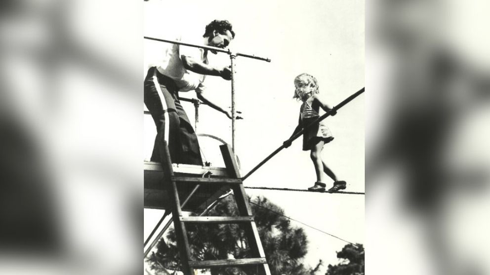 PHOTO: Carla Wallenda seen practicing one of her circus acts as a child. 