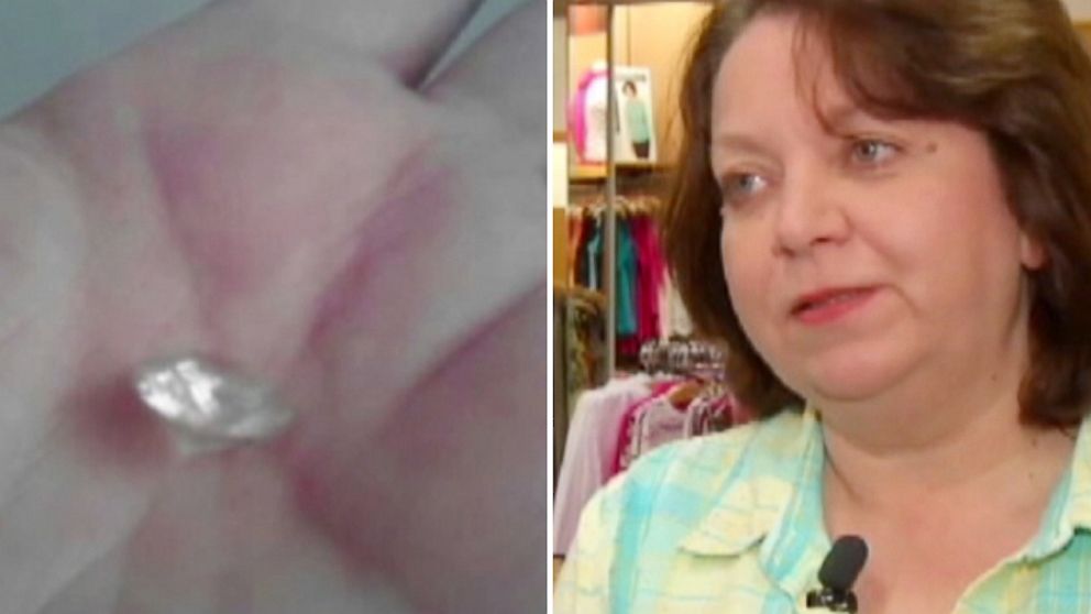 Barbara Warnshuis found a customer’s lost diamond in a Tennessee clothing store.