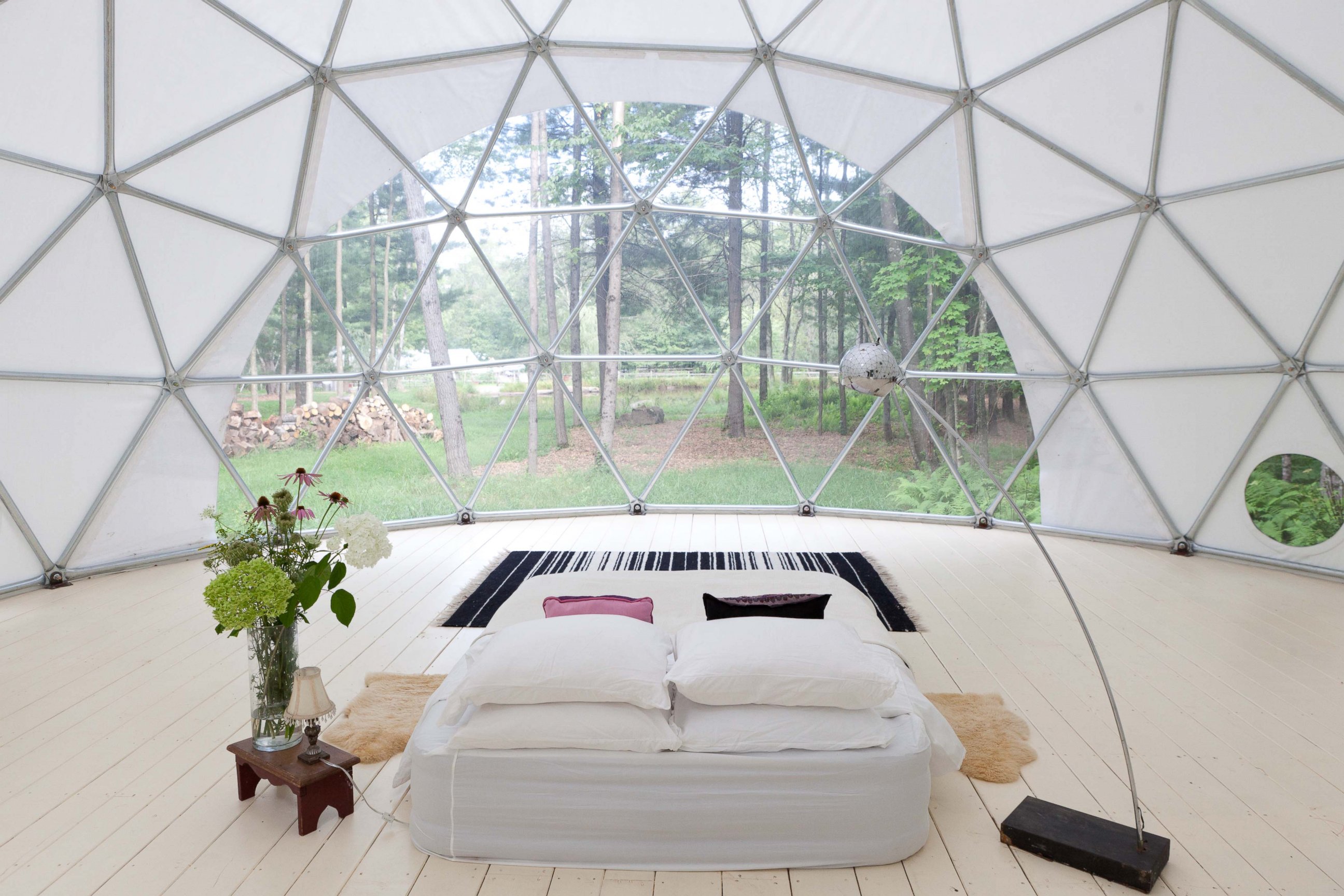 PHOTO: This see-through yurt tent is located in Woodridge, New York.