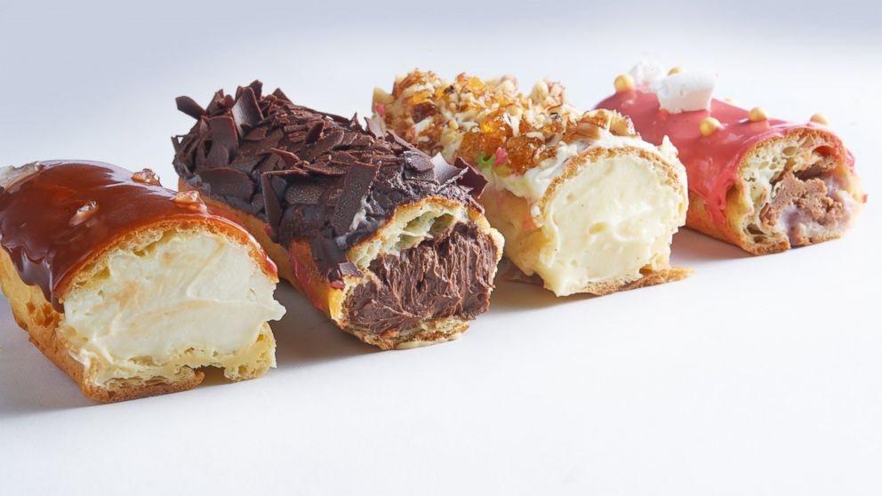 PHOTO: A look inside some recent eclair fillings.