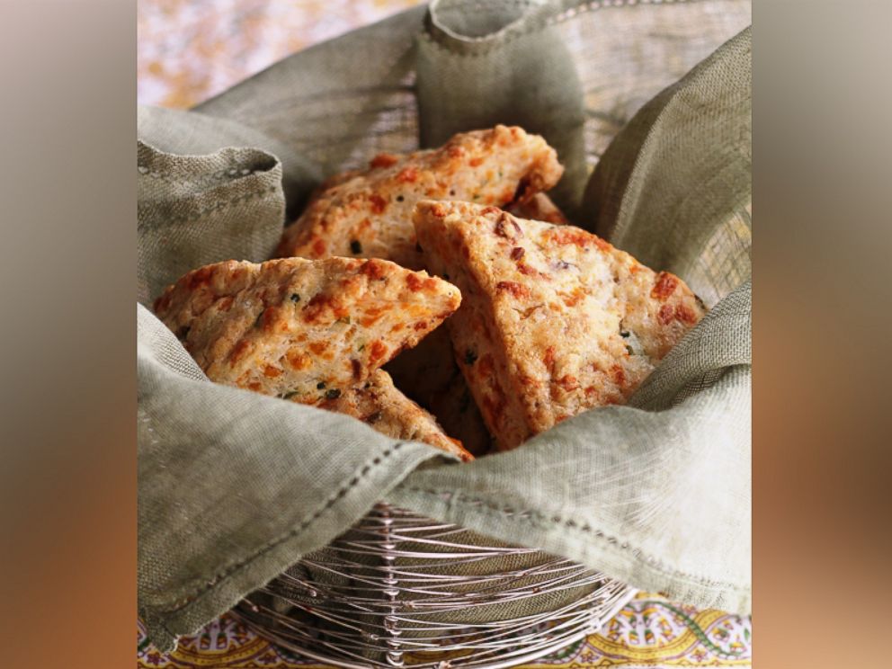 PHOTO: One of Emeril Lagasse's favorite dishes for Mother's Day brunch, bacon and cheddar cheese scones, are seen here.